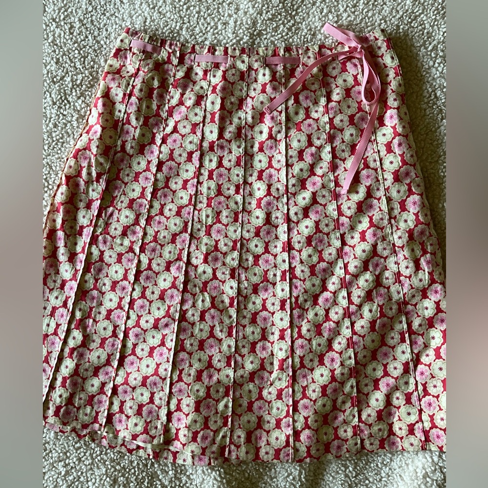 J Crew Floral Pink, Coral & Ivory Skirt